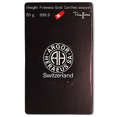 Argor-Heraeus investiční zlatý slitek 50 Gramů
