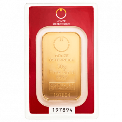 Münze Österreich 50 g - Gouden beleggingsstaaf
