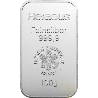 Argor-Heraeus/Heraeus 100 g - Investiční stříbrný slitek