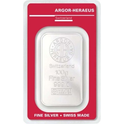 Stříbrná cihla Argor-Heraeus 100 g