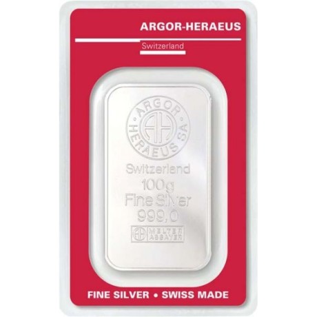 Stříbrná cihla Argor-Heraeus 100 g