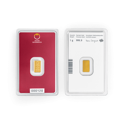 Münze Österreich - 1g  - Gold  Investment Bar