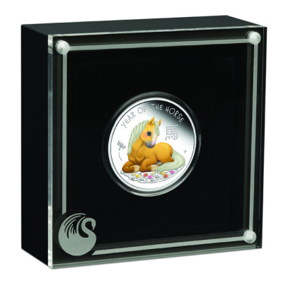 Lunar Baby Horse - 1/2 Oz - stříbrná proof sběratelská mince