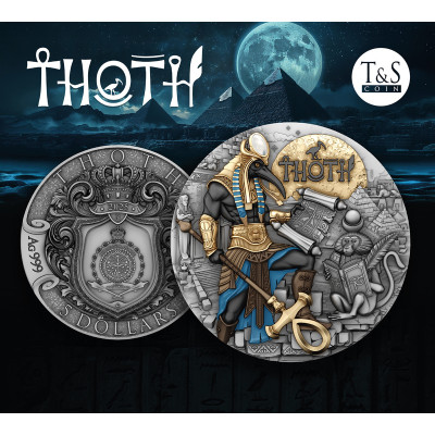 Thoth - 2 oz - zilveren verzamelmunt