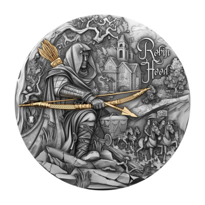 Robin Hood - 2 Oz - stříbrná sběratelská mince