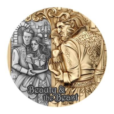 Kráska a Zvíře - 2 Oz - stříbrná sběratelská mince