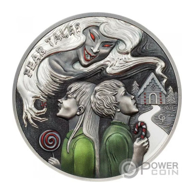 Hansel and Gretel (2021) - 2 Oz - stříbrná sběratelská mince