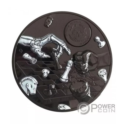 Dark Checkmate (2021) - 3 oz - zilveren proof-verzamelmunt