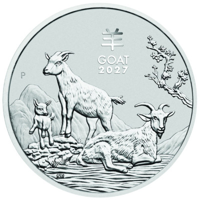 Lunar Goat (2027) - 1/2 Oz - Silver Investment Coin
