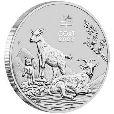 Lunar Goat (2027) - 1 Oz - stříbrná investiční mince