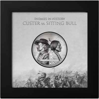 Custer vs. Sitting Bull (2026) - 2 Oz - stříbrná proof sběratelská mince